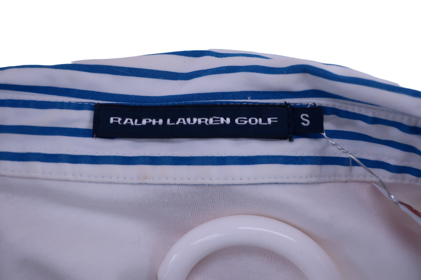 RALPH LAUREN GOLF(ラルフローレンゴルフ) ポロシャツ 白青 レディース S B-3