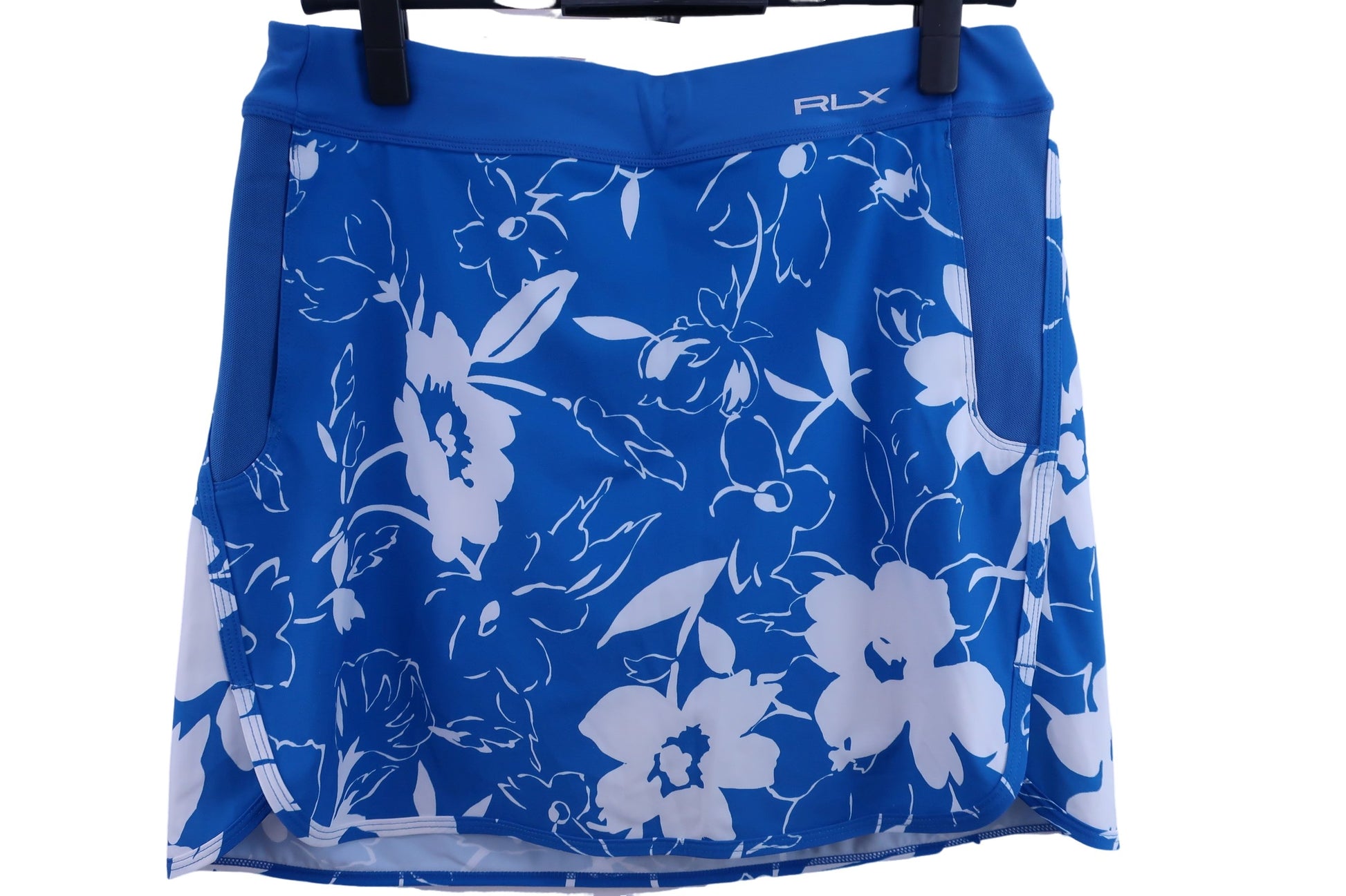 RLX RALPH LAUREN(アールエルエックス) フルジップシャツ 青白花柄 レディース M A-1