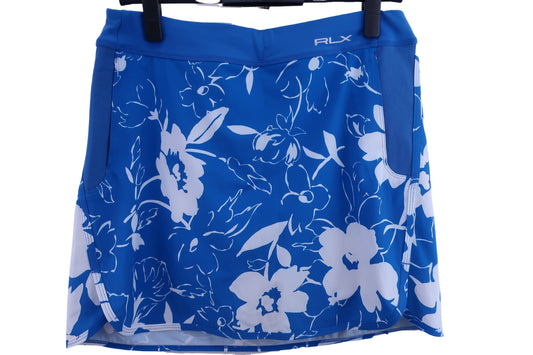 RLX RALPH LAUREN(アールエルエックス) フルジップシャツ 青白花柄 レディース M A-1