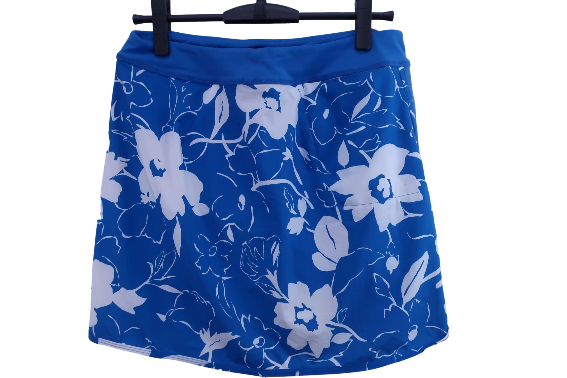 RLX RALPH LAUREN(アールエルエックス) フルジップシャツ 青白花柄 レディース M A-4