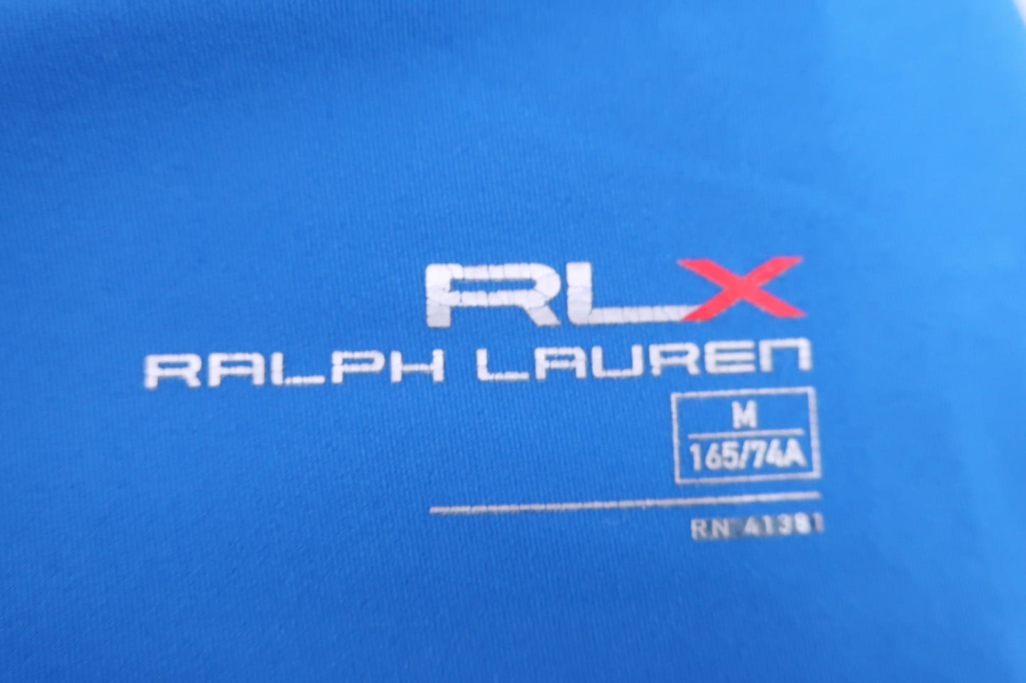 RLX RALPH LAUREN(アールエルエックス) フルジップシャツ 青白花柄 レディース M A-6