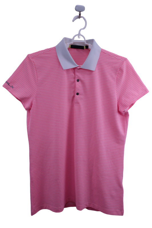 RLX RALPH LAUREN(アールエルエックス) ポロシャツ ピンクボーダー レディース B-1