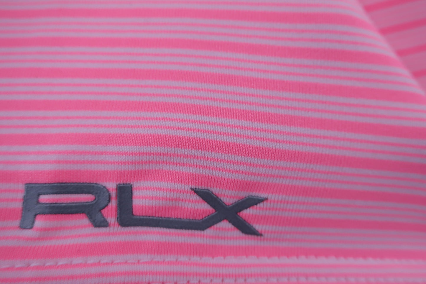 RLX RALPH LAUREN(アールエルエックス) ポロシャツ ピンクボーダー レディース B-4