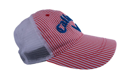 Callaway(キャロウェイ) キャップ 赤白ストライプ レディース フリーサイズ B-3