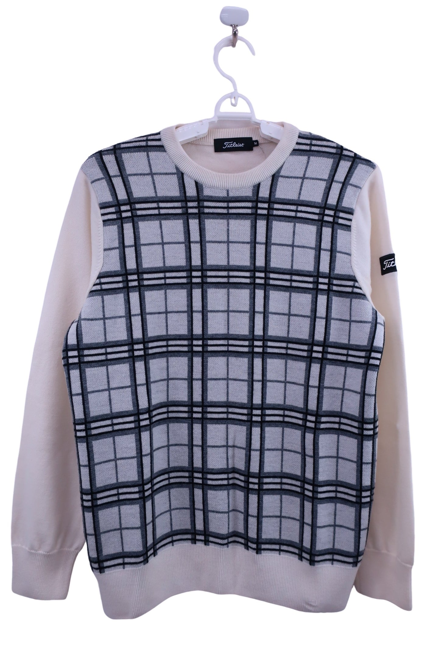 Titleist(タイトリスト) セーター 白グレーチェック メンズ M A-1