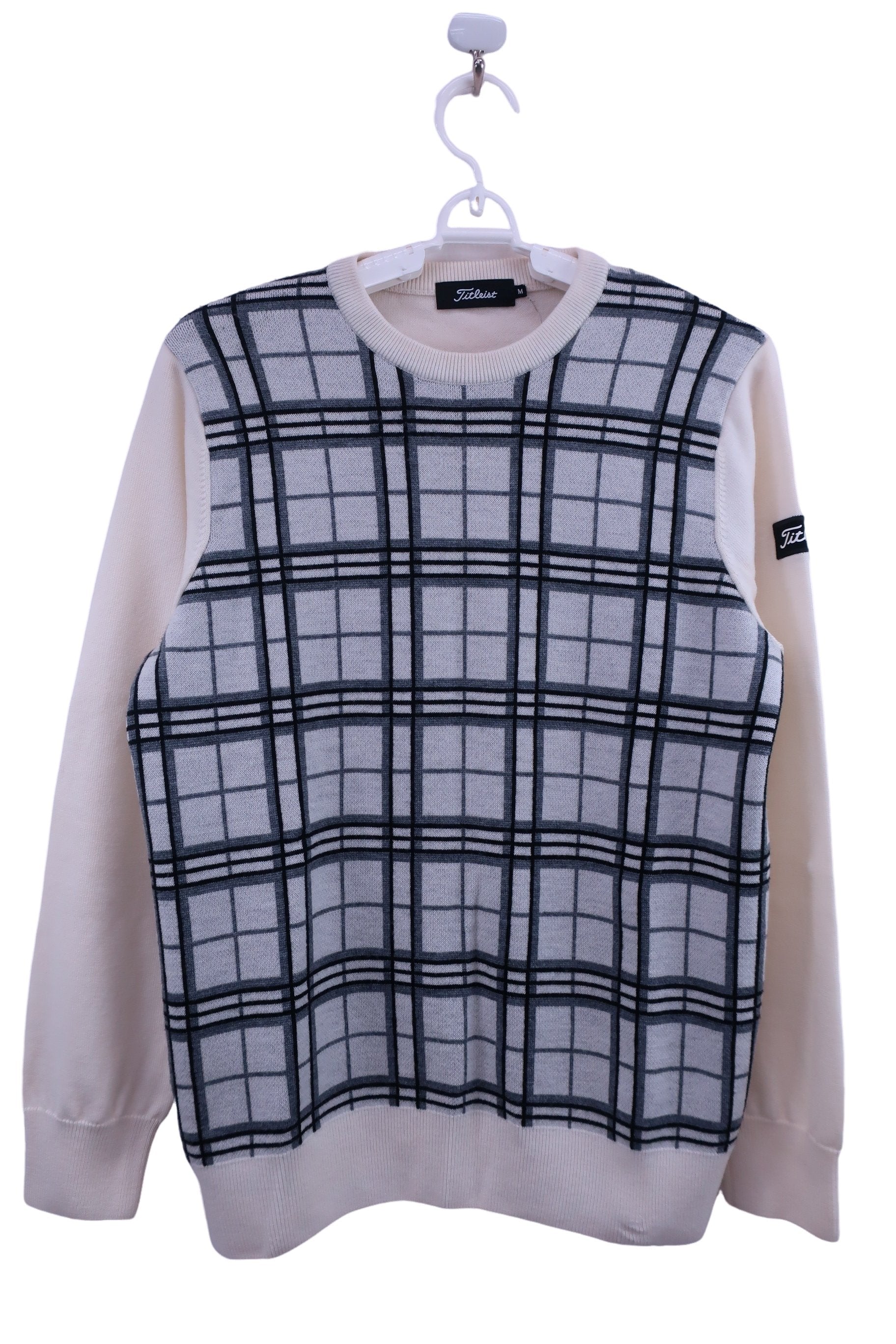 Titleist(タイトリスト) セーター 白グレーチェック メンズ M A-1
