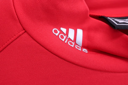 adidas(アディダス) 長袖モックネックシャツ 赤 メンズ O A-3