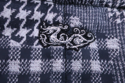 Dance With Dragon(ダンスウィズドラゴン) ナイロンベスト 白黒総柄 メンズ 3 D2-530700 A-2