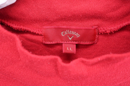 Callaway(キャロウェイ) 長袖モックネックシャツ 赤 メンズ LL R21233106 A-2