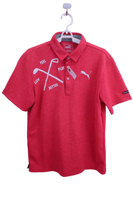 PUMA GOLF(プーマゴルフ) ポロシャツ ピンク メンズ L A-1