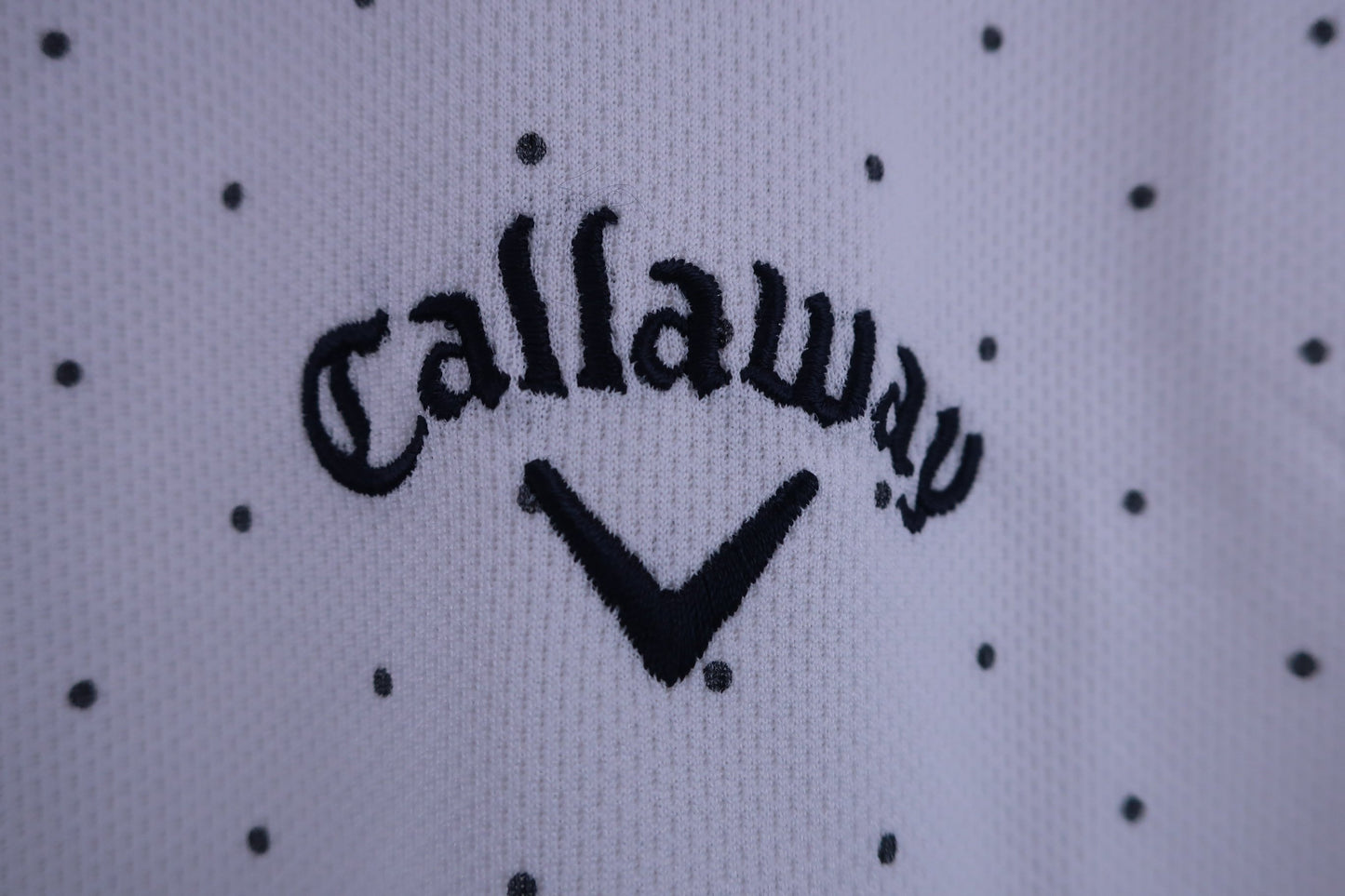 Callaway(キャロウェイ) ポロシャツ 白ネイビードット柄 メンズ LL 241-157617 A-3