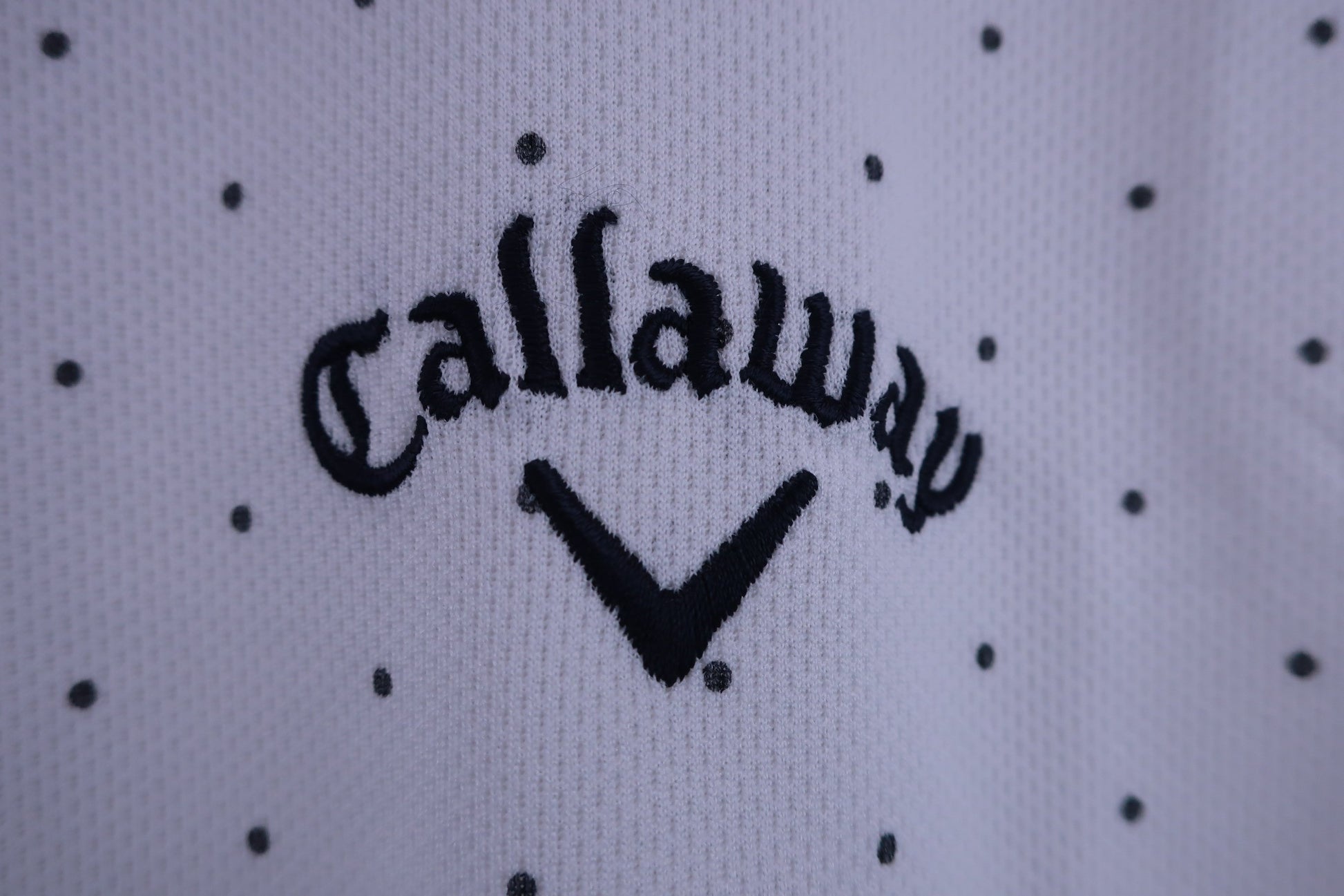 Callaway(キャロウェイ) ポロシャツ 白ネイビードット柄 メンズ LL 241-157617 A-3