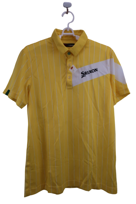 SRIXON(スリクソン) ポロシャツ 黄色白ストライプ メンズ L A-1