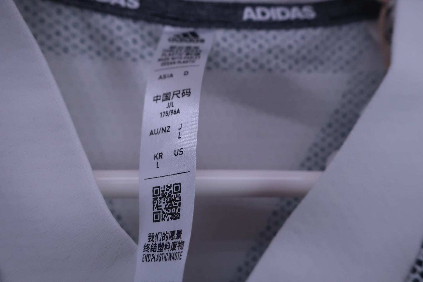 adidas(アディダス) ポロシャツ 白黒ドット柄 メンズ L N-3