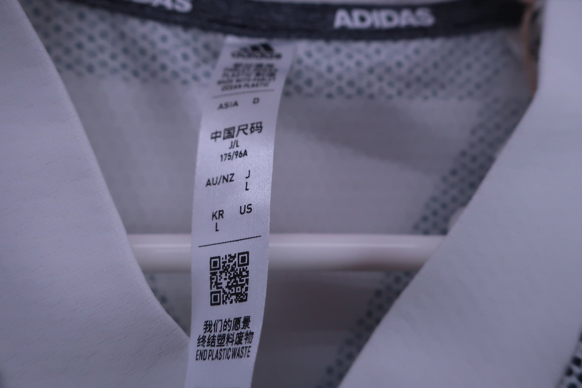 adidas(アディダス) ポロシャツ 白黒ドット柄 メンズ L N-3