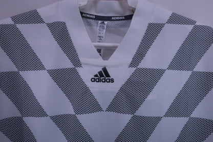 adidas(アディダス) ポロシャツ 白黒ドット柄 メンズ L N-4
