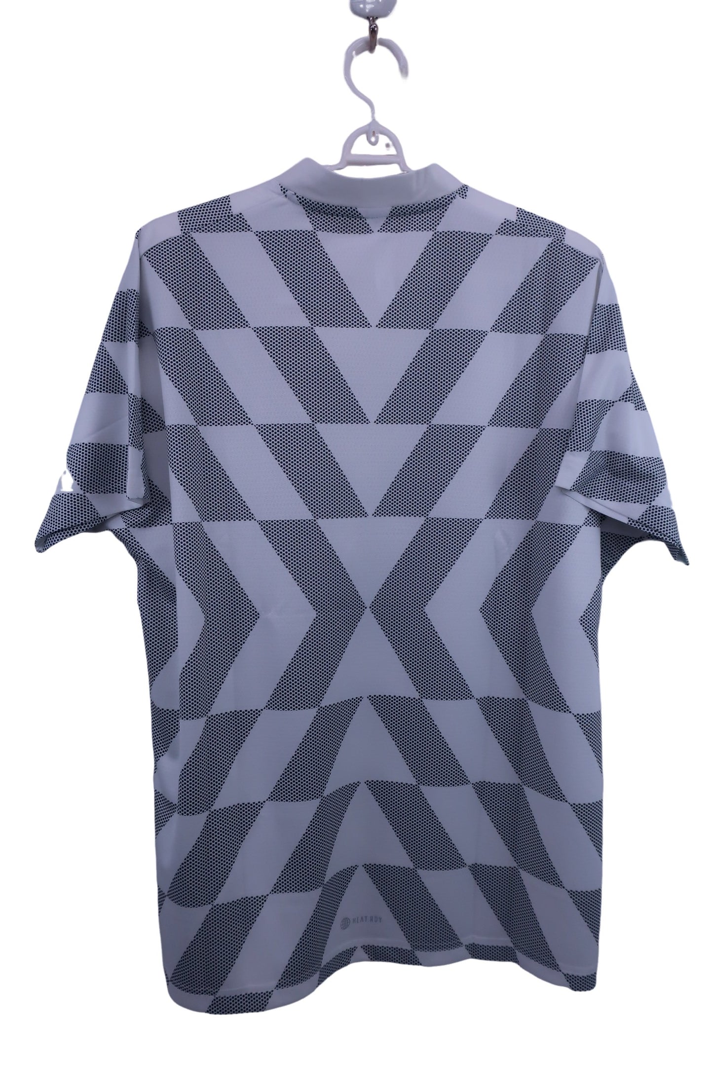 adidas(アディダス) ポロシャツ 白黒ドット柄 メンズ L N-5