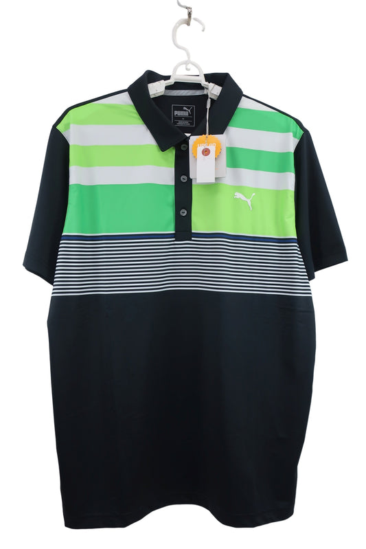 PUMA GOLF(プーマゴルフ) ポロシャツ 黄緑黒 メンズ XL N-1