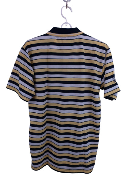 Titleist(タイトリスト) ポロシャツ 白黄色ネイビーボーダー メンズ L N-5