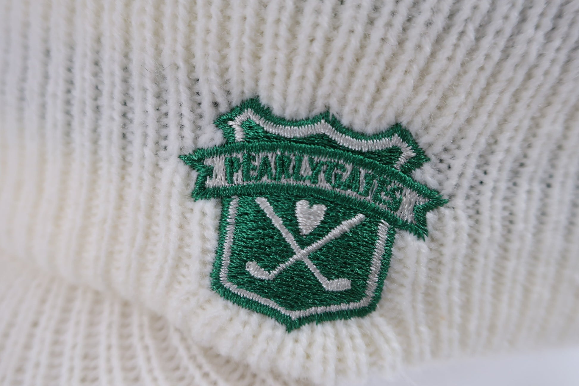 PEARLY GATES(パーリーゲイツ) ニットキャップ 白緑 レディース フリーサイズ B-6