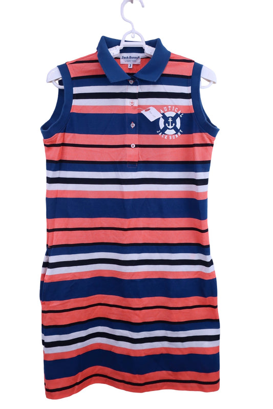 Jack Bunny(ジャックバニー) ノースリーブワンピース 青白ピンク レディース 2 263-6124633 B-1