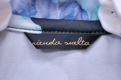 rienda suelta(リエンダスエルタ) ノースリーブワンピース(インナー付) 黒花柄 レディース M N-4