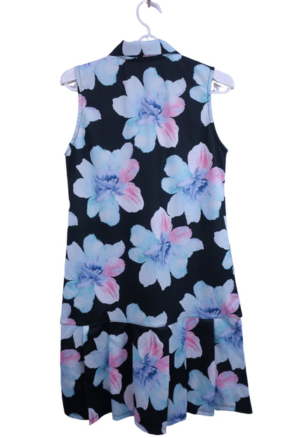 rienda suelta(リエンダスエルタ) ノースリーブワンピース(インナー付) 黒花柄 レディース M N-5