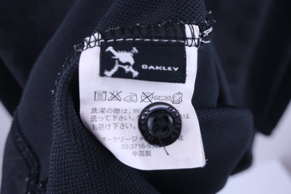 OAKLEY(オークリー) 長袖ポロシャツ 黒総柄 メンズ M A-7
