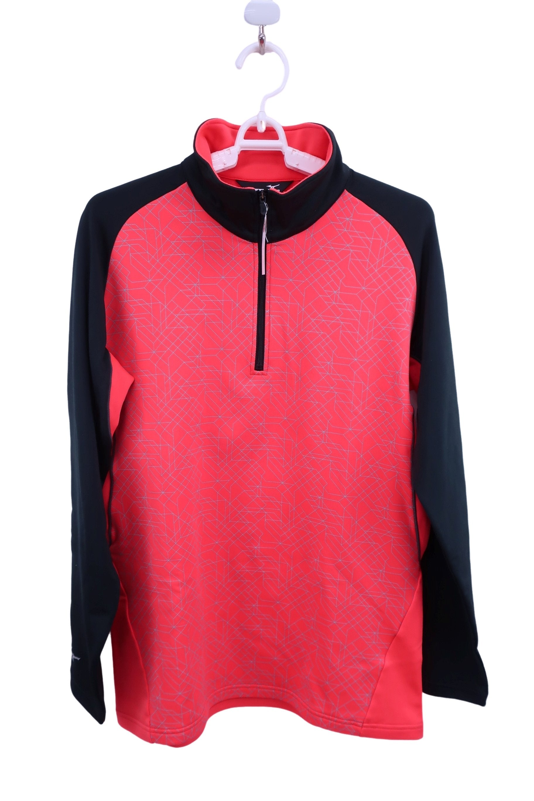 MIZUNO(ミズノ) ハーフジップシャツ 黒赤 メンズ L A-1