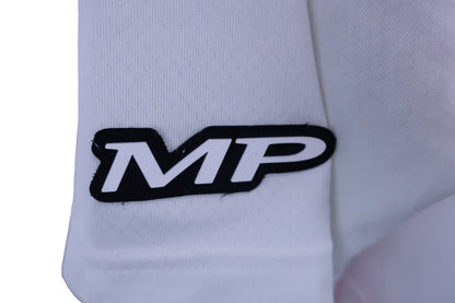 MIZUNO(ミズノ) 半袖ハーフジップシャツ 白赤 メンズ L B-4