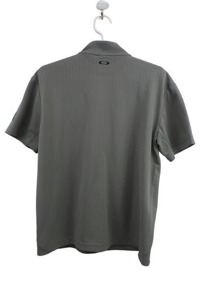 OAKLEY(オークリー) 半袖ハーフジップシャツ グレー メンズ M A-6