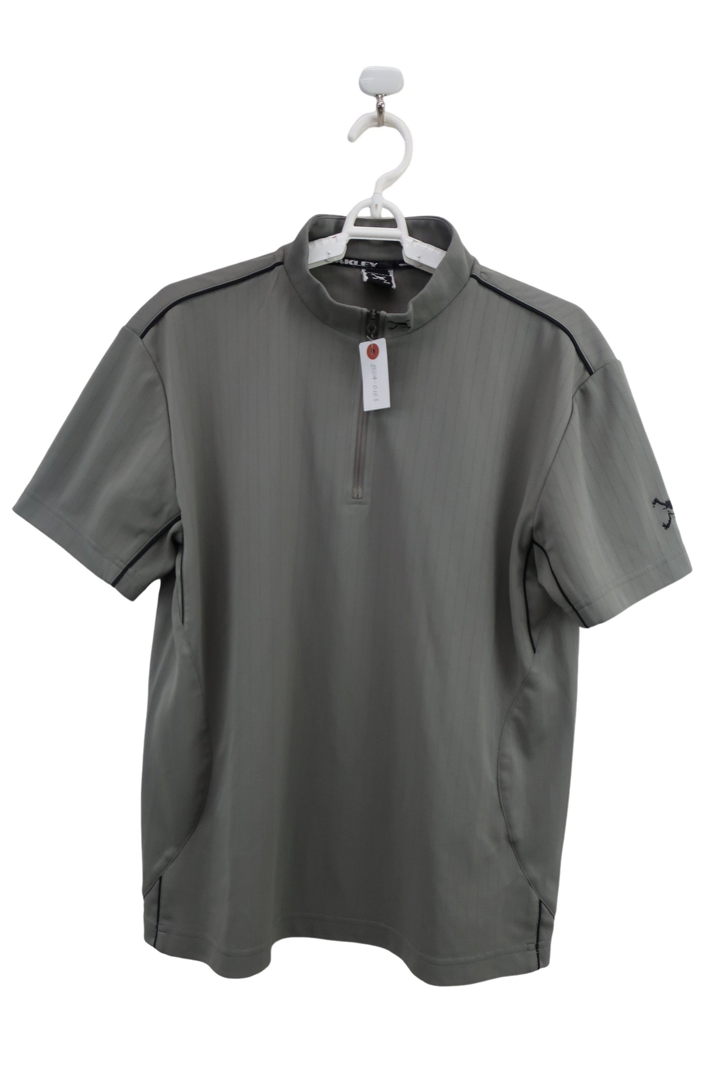 OAKLEY(オークリー) 半袖ハーフジップシャツ グレー メンズ M A-1