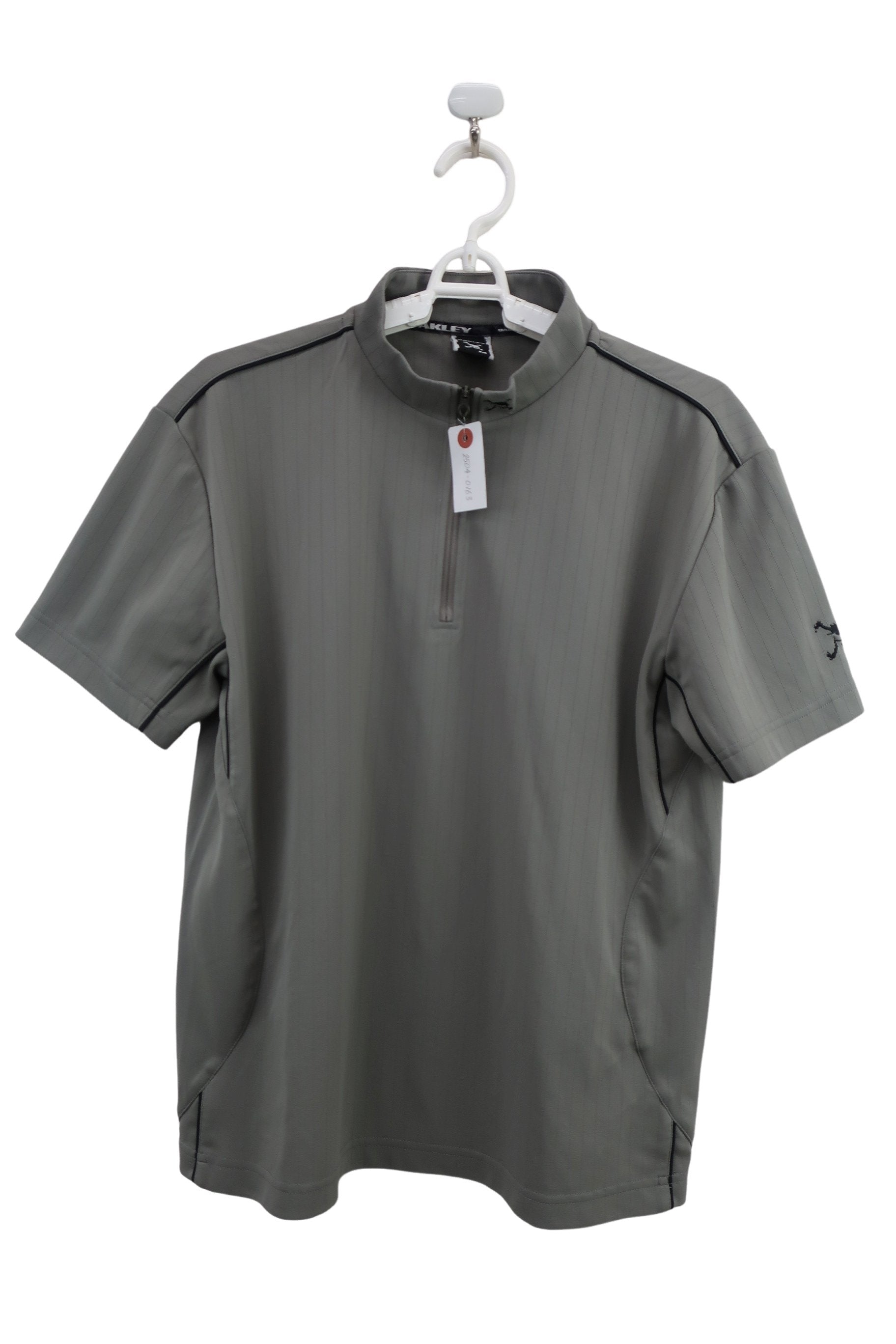 OAKLEY(オークリー) 半袖ハーフジップシャツ グレー メンズ M A-1