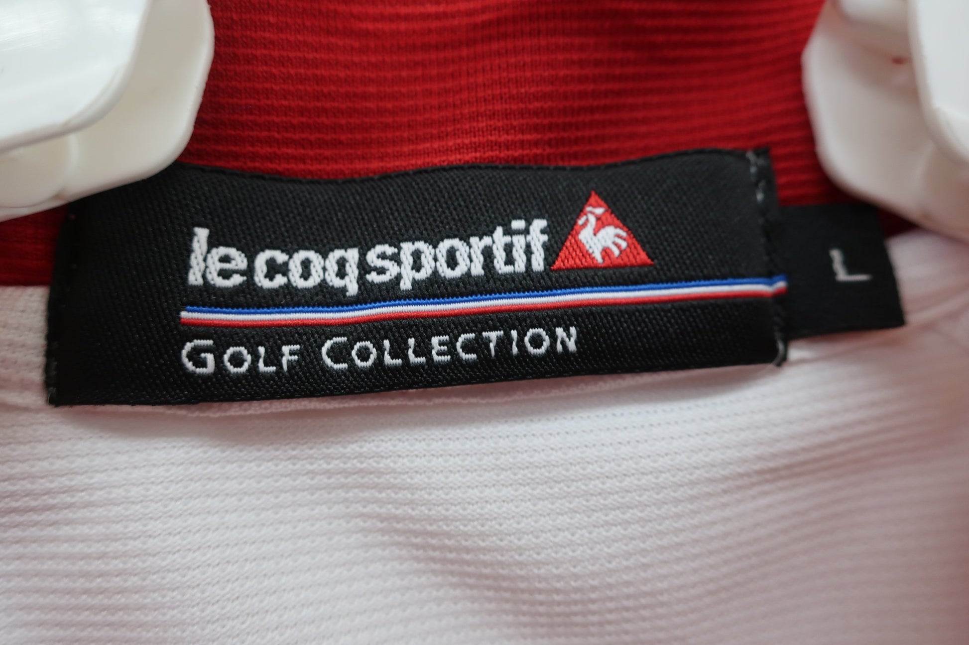 le coq sportif(ルコックスポルティフ) ハーフジップポロシャツ 白 メンズ L B-3