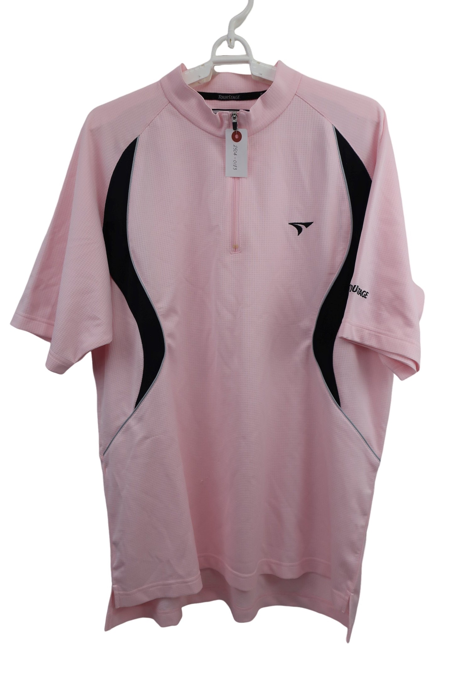 TOURSTAGE(ツアーステージ) ハーフジップシャツ ピンク メンズ L B-1