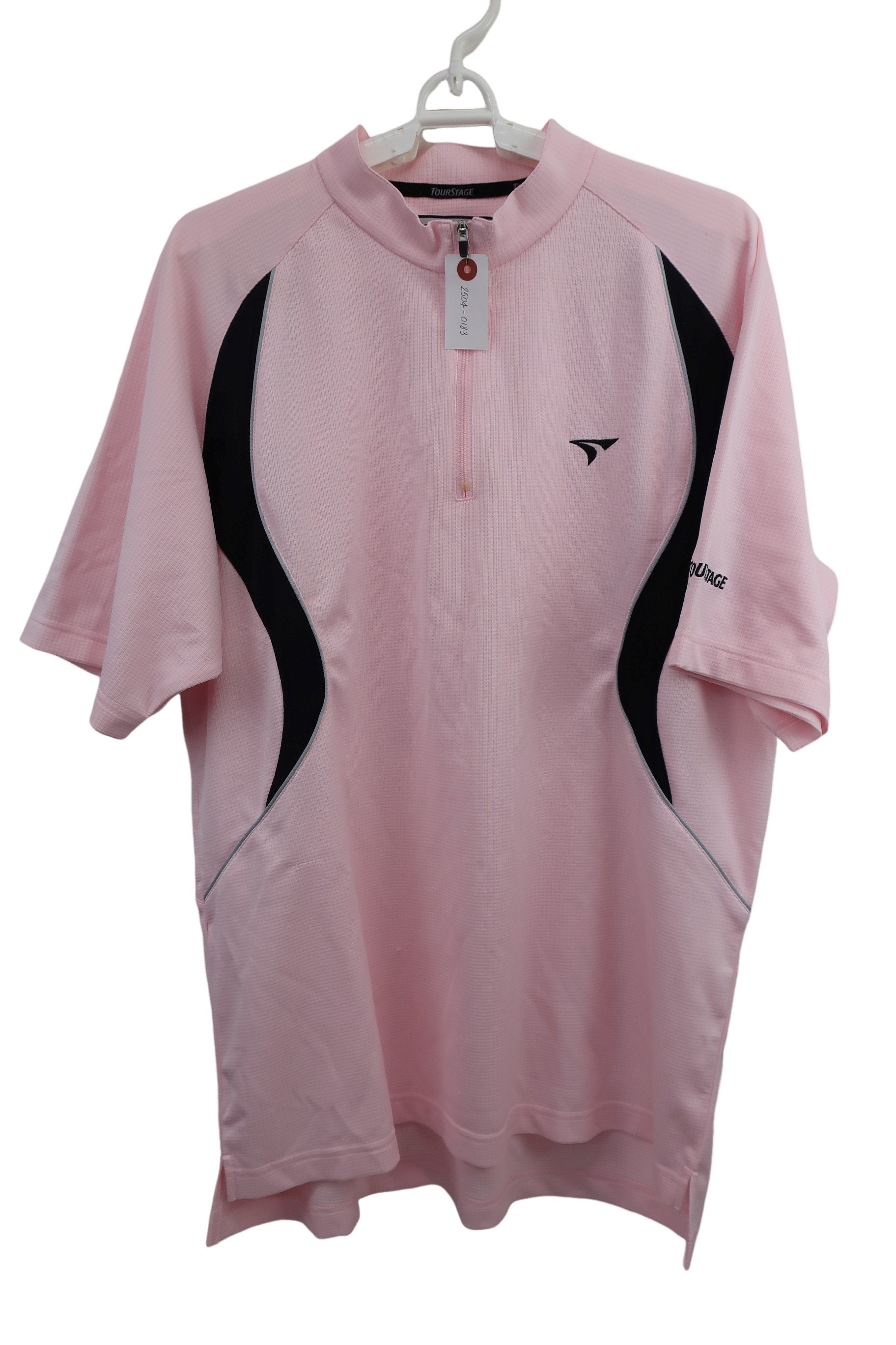 TOURSTAGE(ツアーステージ) ハーフジップシャツ ピンク メンズ L B-1