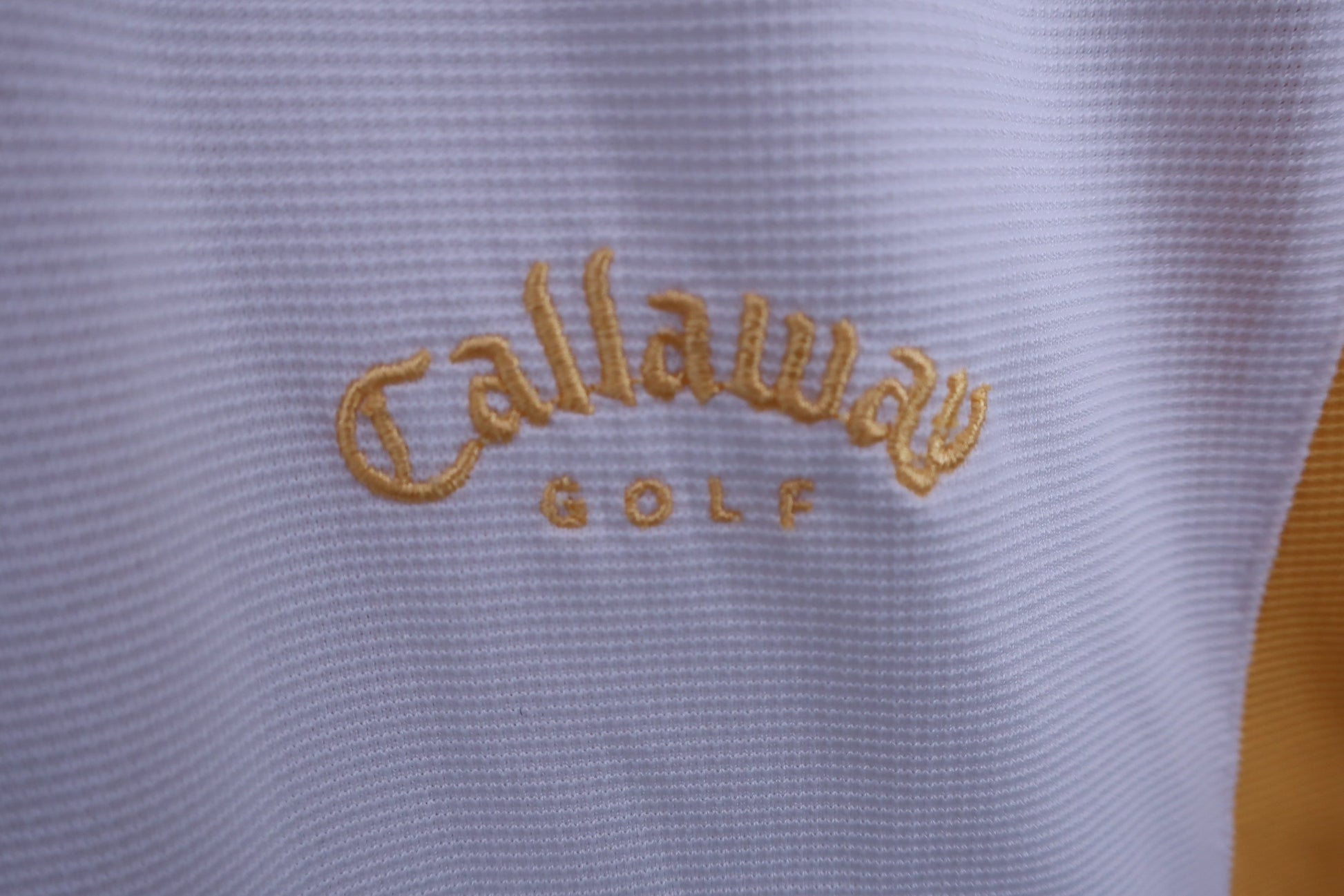 Callaway(キャロウェイ) ポロシャツ 白黄色 メンズ L B-2