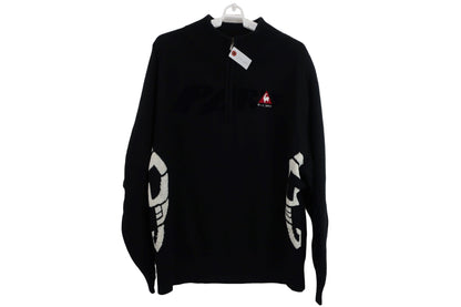 le coq sportif(ルコックスポルティフ) ハーフジップニットセーター 黒 メンズ L A-1