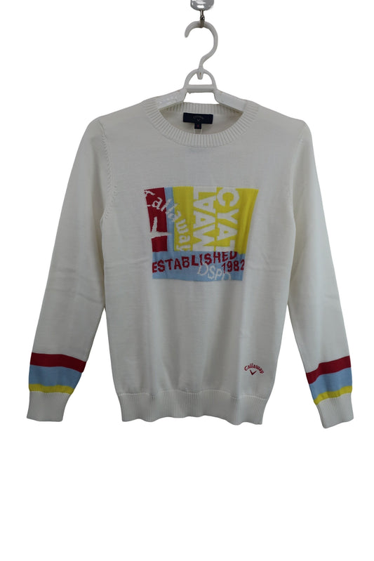 Callaway(キャロウェイ) ニットセーター 白 レディース S C22118201 N-1