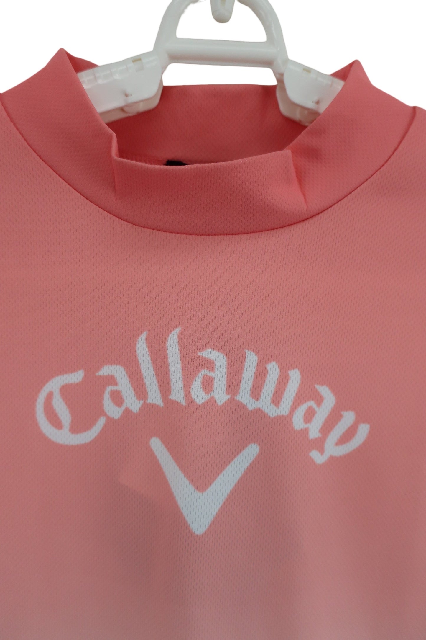 Callaway(キャロウェイ) 半袖モックネックシャツ ピンク白 レディース S C24134215 N-2