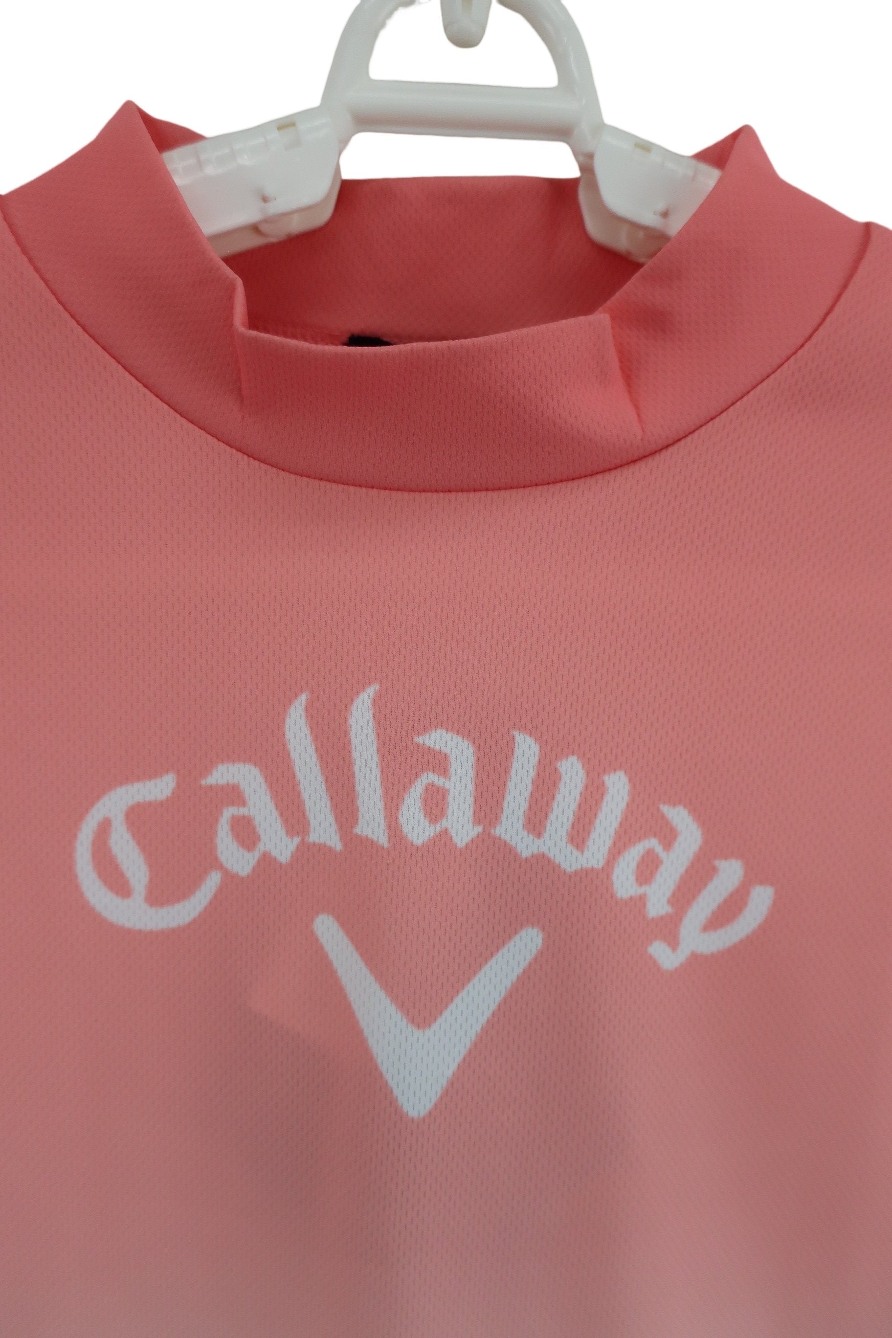 Callaway(キャロウェイ) 半袖モックネックシャツ ピンク白 レディース S C24134215 N-2