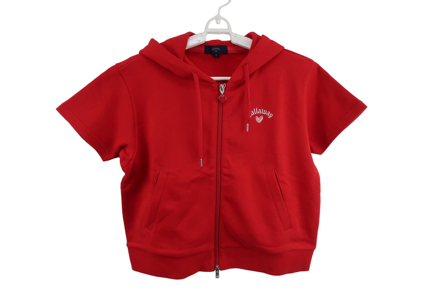 Callaway(キャロウェイ) 半袖パーカー 赤 レディース S C24117221 N-1