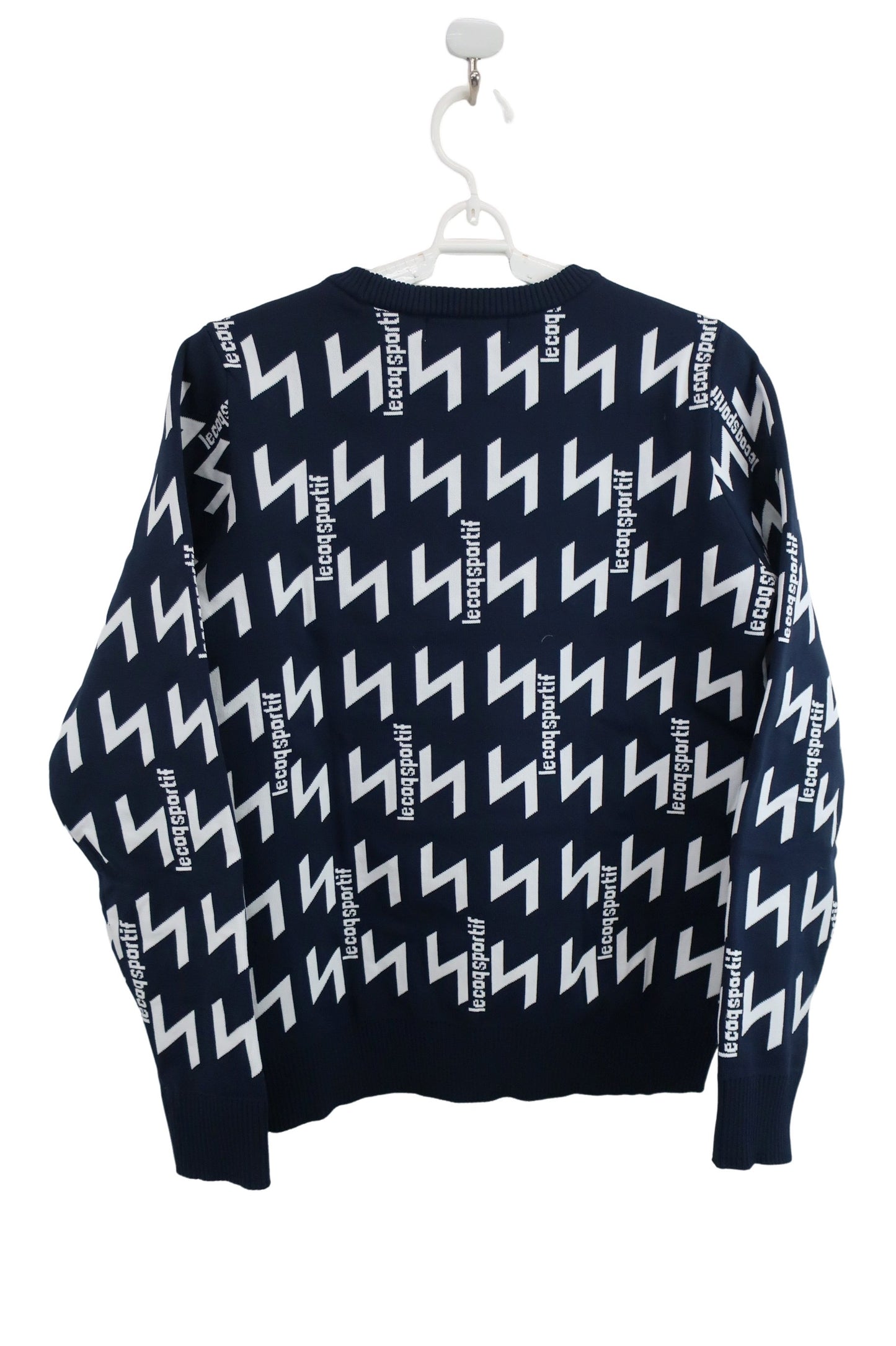 le coq sportif(ルコックスポルティフ) トレーナー ネイビー白総柄 レディース M A-5