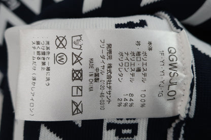 le coq sportif(ルコックスポルティフ) トレーナー ネイビー白総柄 レディース M A-6