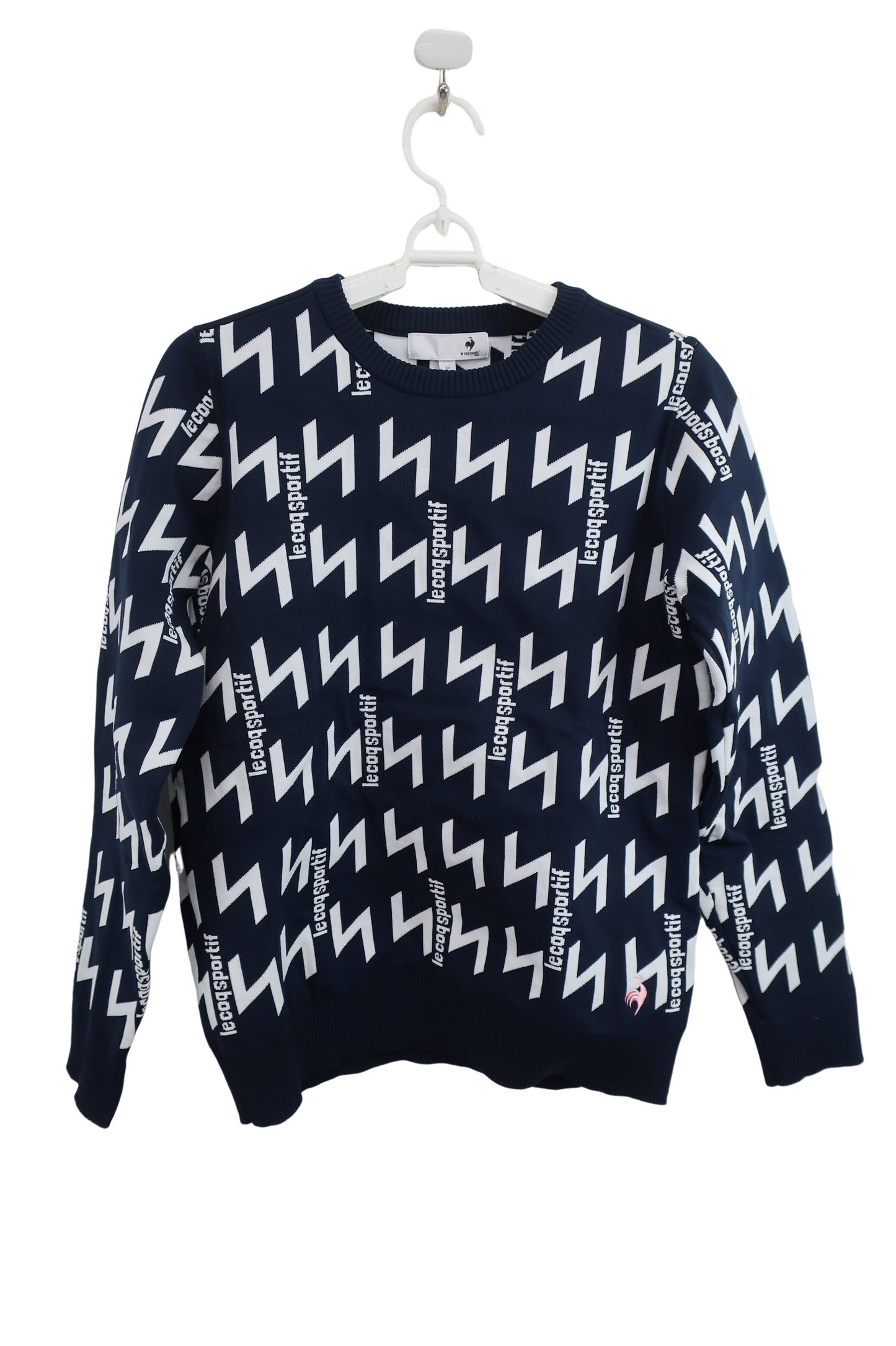 le coq sportif(ルコックスポルティフ) トレーナー ネイビー白総柄 レディース M A-1