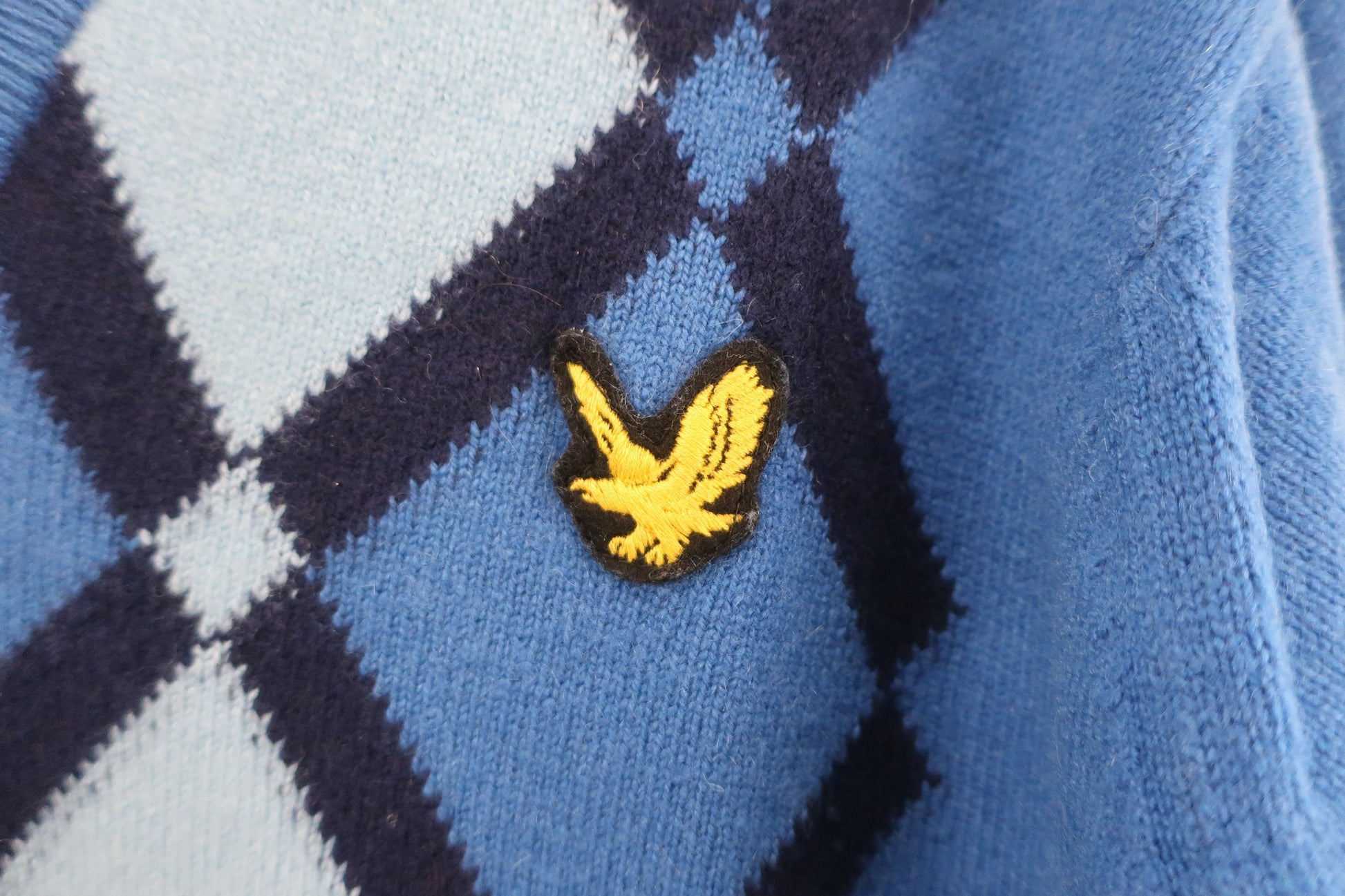 Lyle & Scott(ライルアンドスコット) セーター 青アーガイル レディース 40 B-2