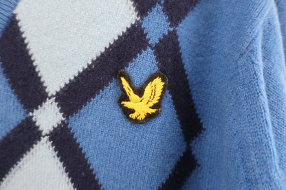 Lyle & Scott(ライルアンドスコット) セーター 青アーガイル レディース 40 B-2