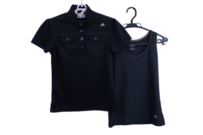 adidas(アディダス) ポロシャツ 黒 レディース S A-1