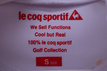 le coq sportif(ルコックスポルティフ) 半袖モックネックシャツ 白 レディース S A-3