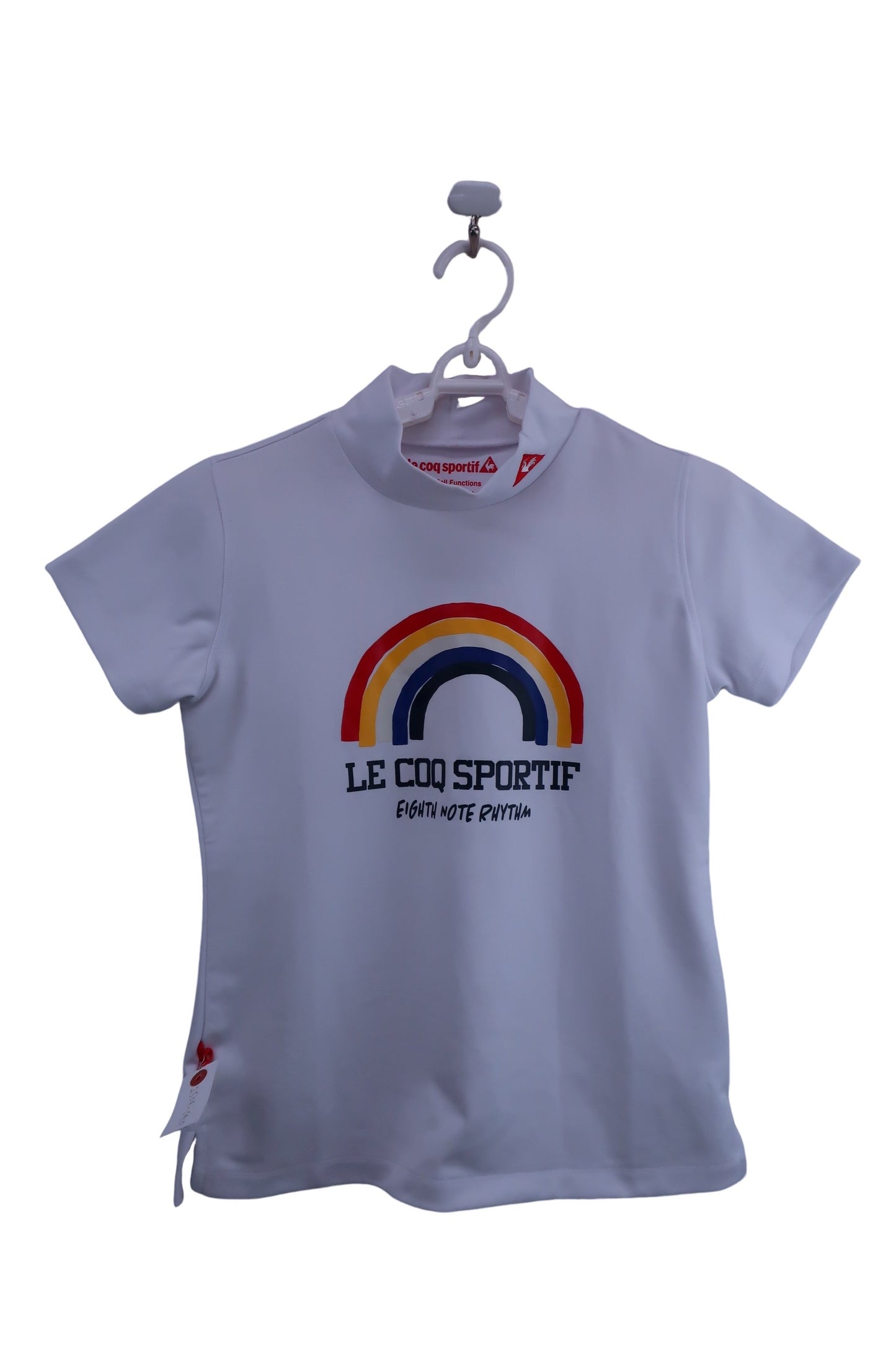 le coq sportif(ルコックスポルティフ) 半袖モックネックシャツ 白 レディース S A-1